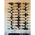 Europese stijl Custom gratis voorbeeld ijzerwerk supermarkt bar wand gemonteerd display wijnrek opbergkast